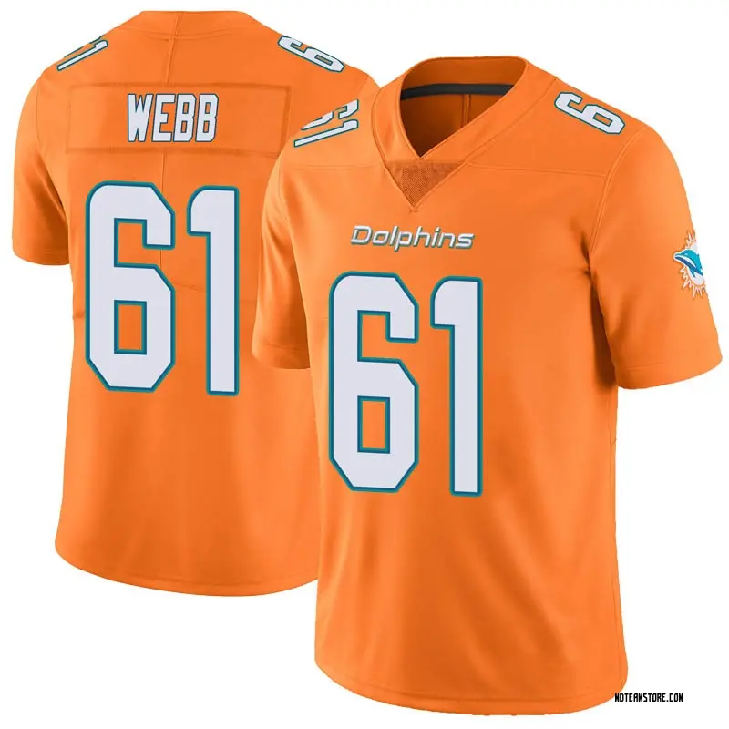 Men's J'Marcus Webb Miami Dolphins Color Rush Jersey - Orange Limited