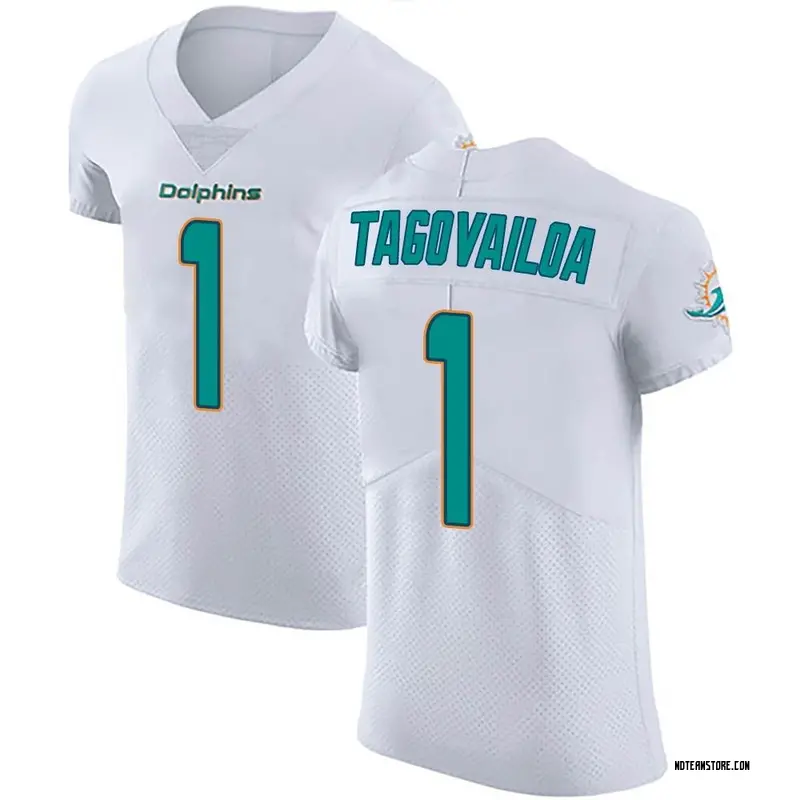 Tua Tagovailoa Miami Dolphins Autographed Aqua Throwback Nike