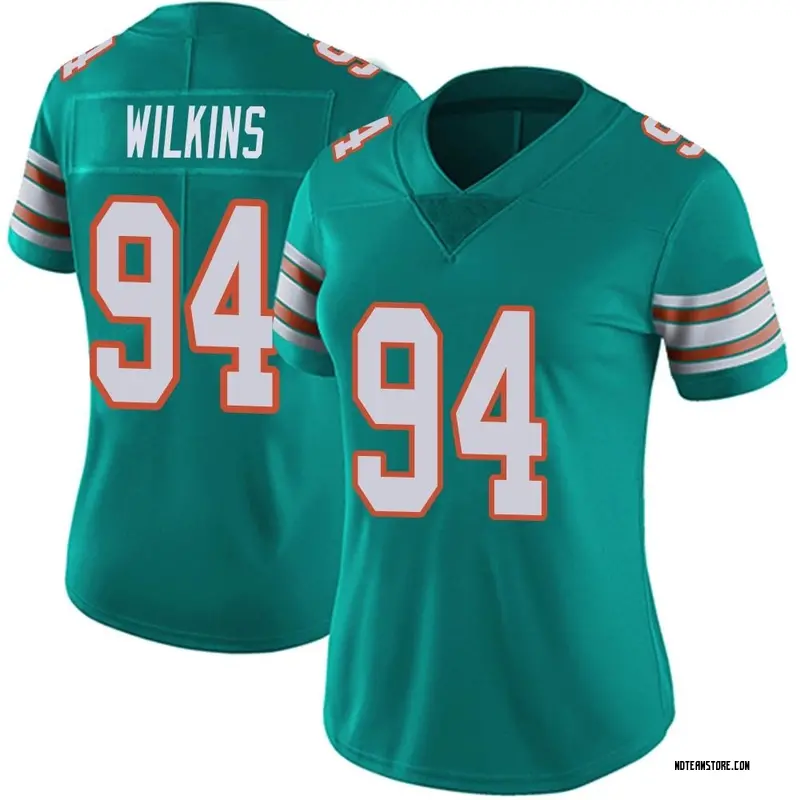 Men's Nike Christian Wilkins Aqua Miami Dolphins Game Jersey