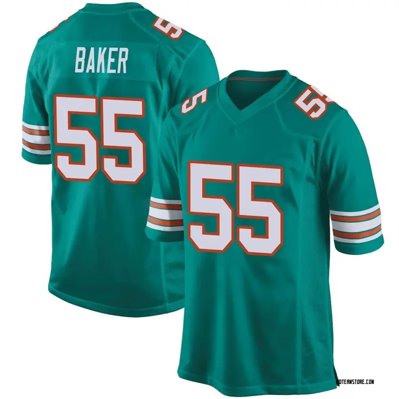 Miami Dolphins 55 Jerome Baker Color Rush Orange 3D Jersey Miami Dolphins  55 Jerome Baker Color Rush Orange 3D Jerseys Outline Repeat Pattern Mens  Soft T Shirt in 2023